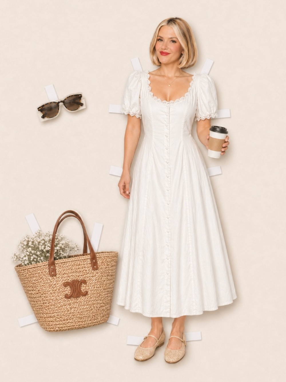 Reformation Alida Midi Dress, romantic, cottagecore, beachy dress. Size 4 NWOT - Picture 3 of 10
